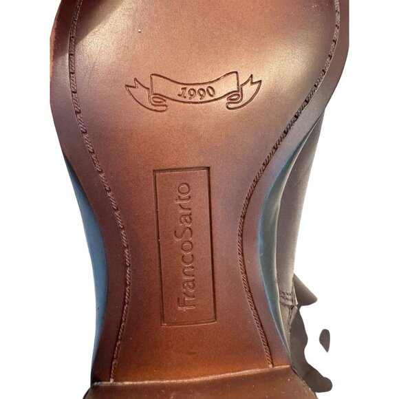 Franco Sarto Jessica Leather Boots Size 8.5W  EU 39 Castagno Brown NWOT - Picture 5 of 11